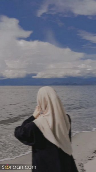  عکس دختر کنار دریا با مانتو