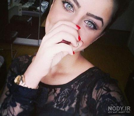  عکس دختر چشم آبی ایرانی با حجاب