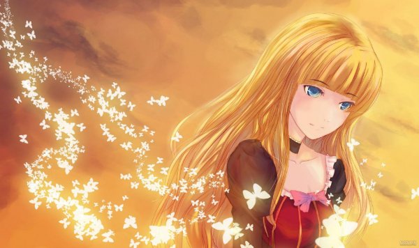 عکس دختر مو طلایی کارتونی