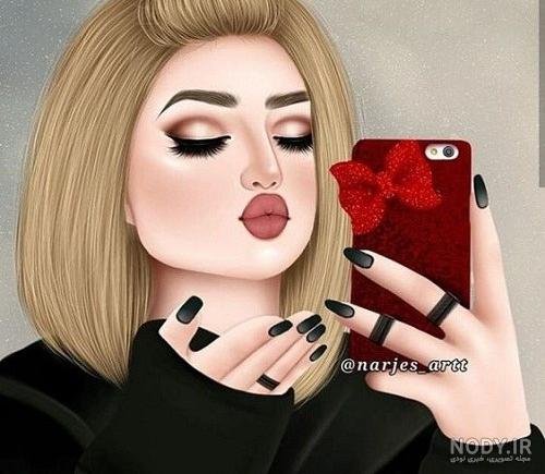  عکس دختر مو طلایی کارتونی