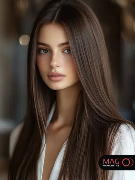  عکس دختر مو بلند از جلو