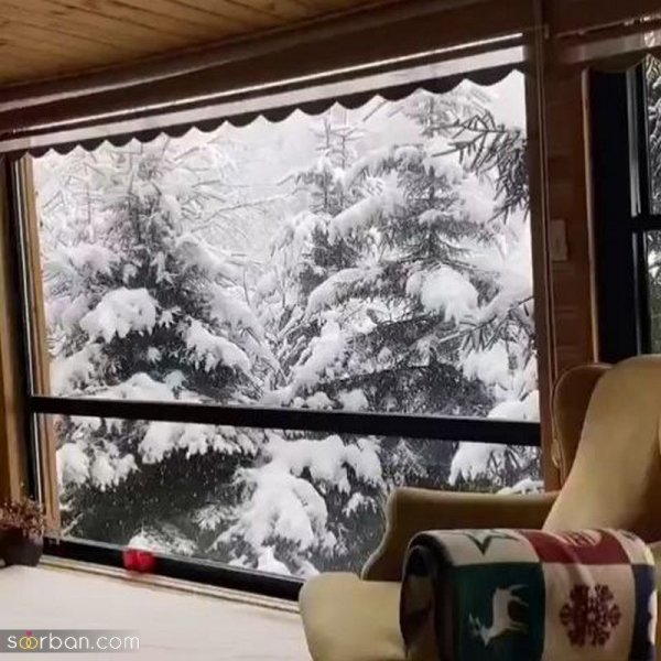  عکس کوه برفی در شب