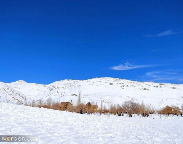  عکس کوه برفی در شب