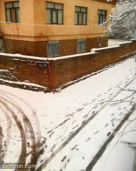  عکس کوه برفی در شب