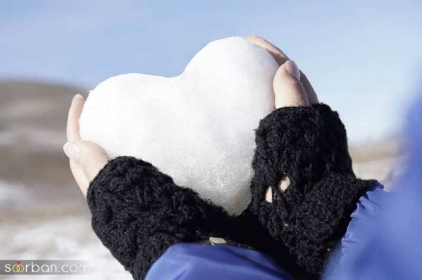  عکس کوه برفی در شب