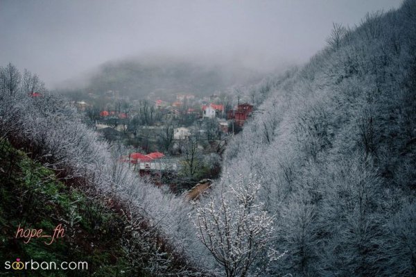  عکس کوه برفی در شب