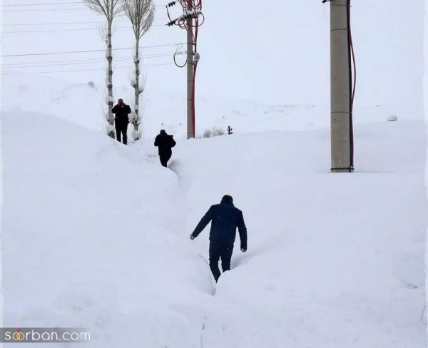  عکس کوه برفی در شب