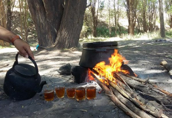  عکس چای آتیشی در شب