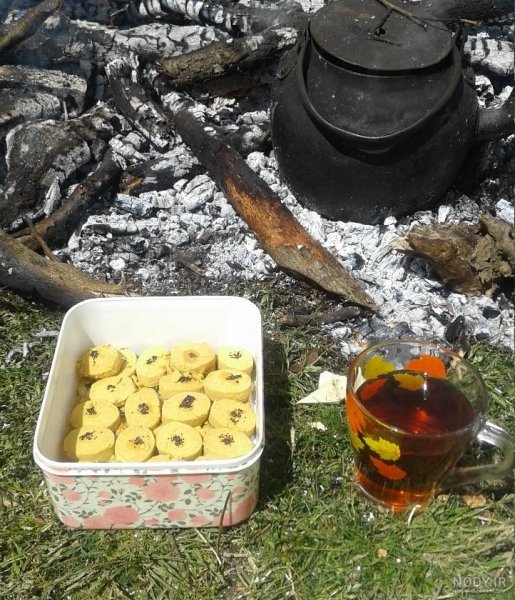  عکس چای آتیشی در شب