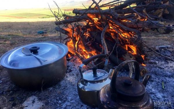  عکس چای آتیشی در شب