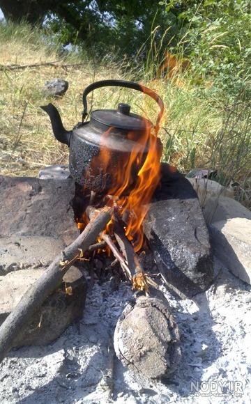  عکس چای آتیشی در شب