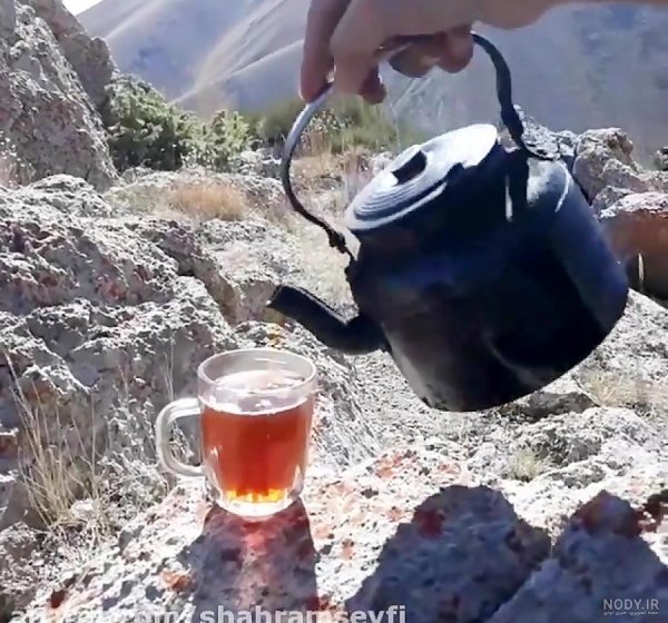  عکس چای آتیشی در شب