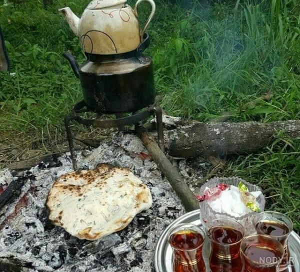  عکس چای آتیشی در شب