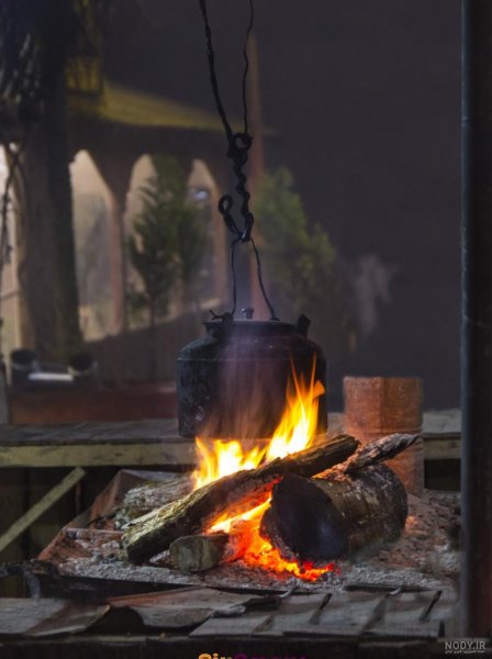  عکس چای آتیشی در شب