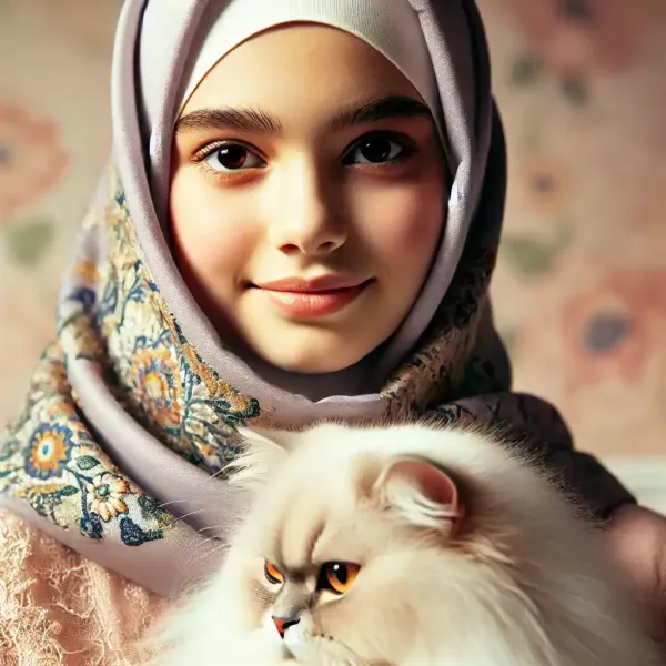  عکس پروفایل گربه و دختر