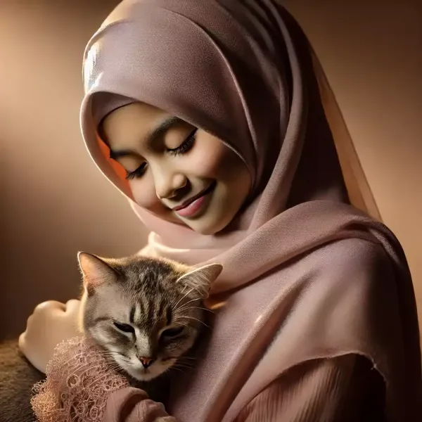  عکس پروفایل گربه و دختر