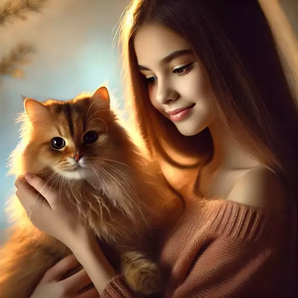  عکس پروفایل گربه و دختر