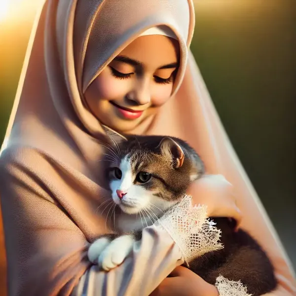  عکس پروفایل گربه و دختر