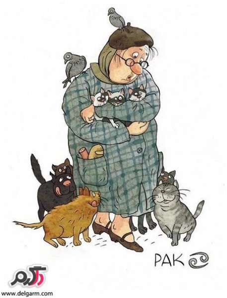  عکس پیرزن خنده دار کارتونی