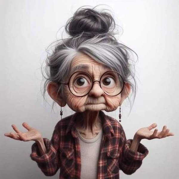  عکس پیرزن خنده دار کارتونی