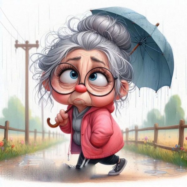  عکس پیرزن خنده دار کارتونی