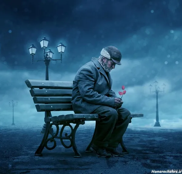 عکس پیرمرد خسته