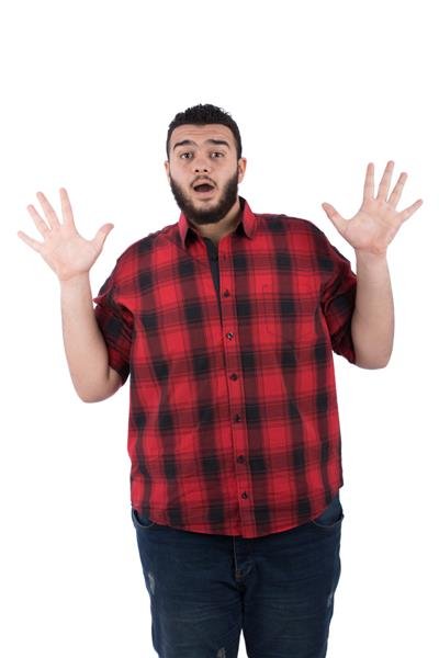  عکس خنده دار مرد چاق