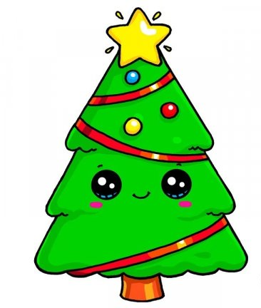  عکس درخت کریسمس نقاشی