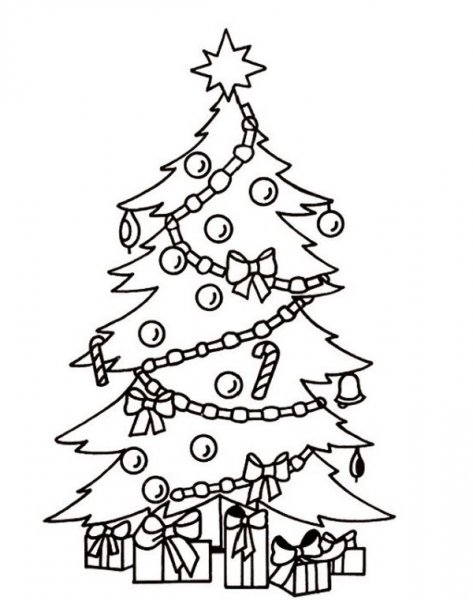 نقاشی درخت کریسمس فانتزی