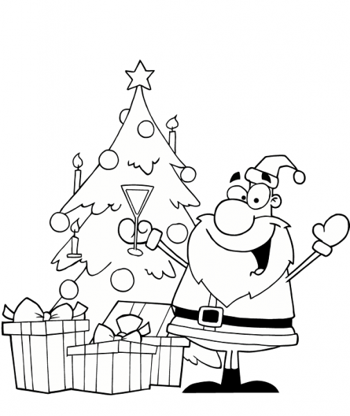  نقاشی درخت کریسمس با کادو