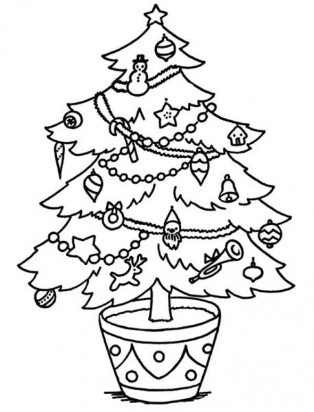 نقاشی درخت کریسمس فانتزی