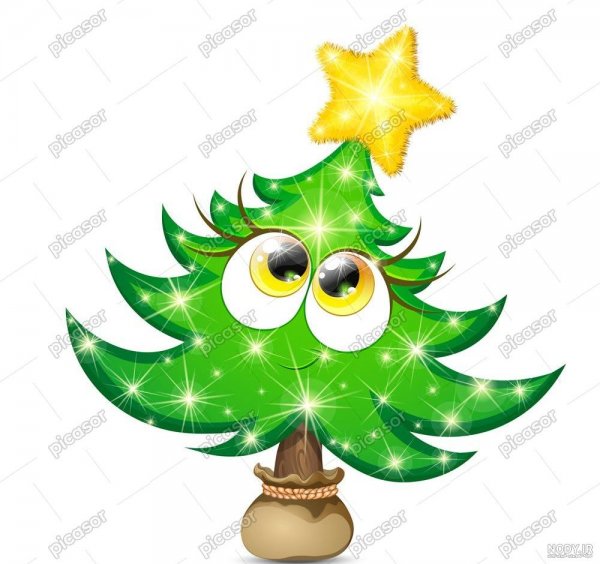  عکس درخت کریسمس کارتونی