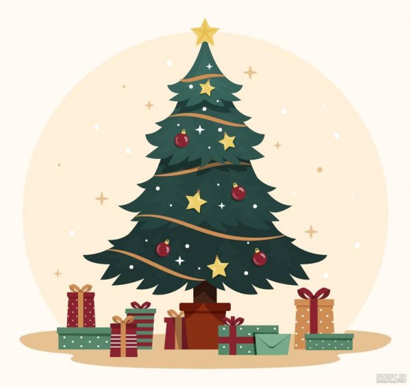  عکس درخت کریسمس کارتونی