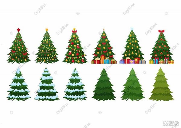  عکس درخت کریسمس کارتونی