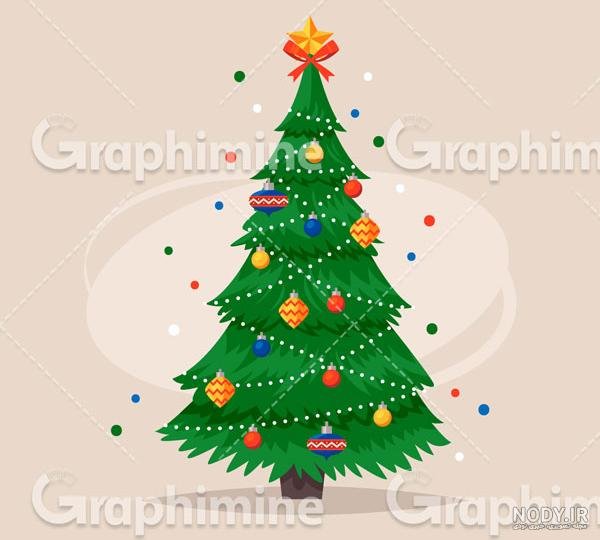  عکس درخت کریسمس کارتونی