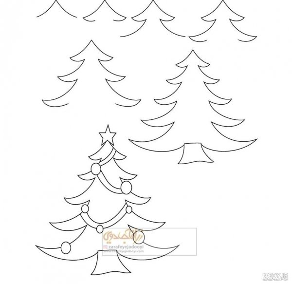  عکس درخت کریسمس کارتونی