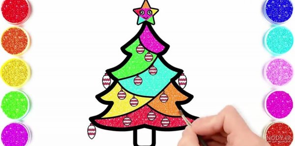  عکس درخت کریسمس کارتونی