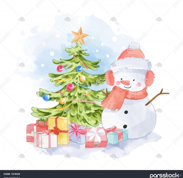  عکس درخت کریسمس کارتونی