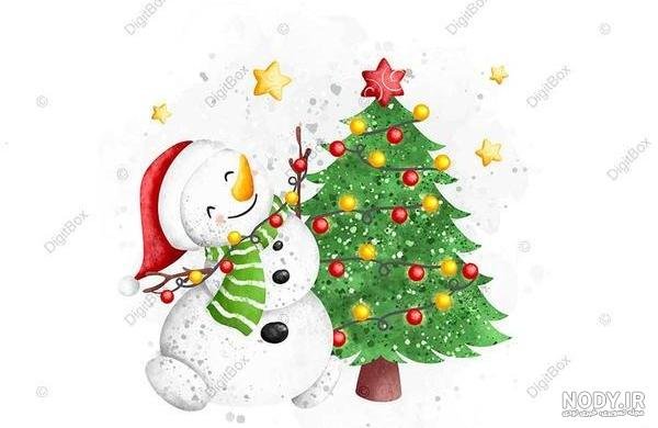  عکس درخت کریسمس کارتونی