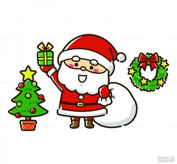  عکس درخت کریسمس کارتونی