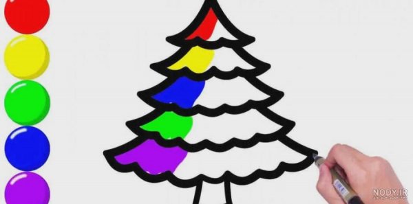  عکس درخت کریسمس کارتونی