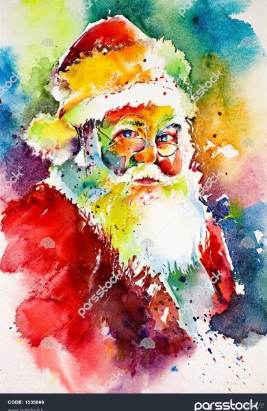  عکس بابانوئل نقاشی