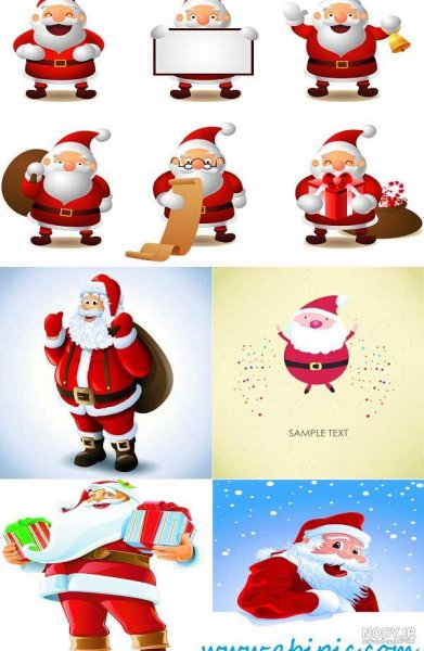  عکس بابانوئل نقاشی