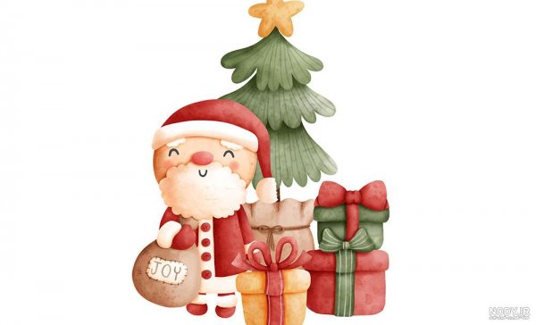  عکس بابانوئل نقاشی