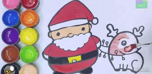  عکس بابانوئل نقاشی