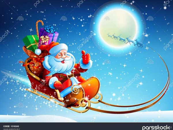  عکس بابانوئل نقاشی