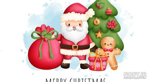  عکس بابانوئل نقاشی