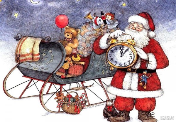  عکس بابانوئل نقاشی