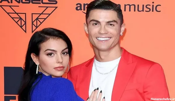 عکس بوسه رونالدو و همسرش اینستاگرام