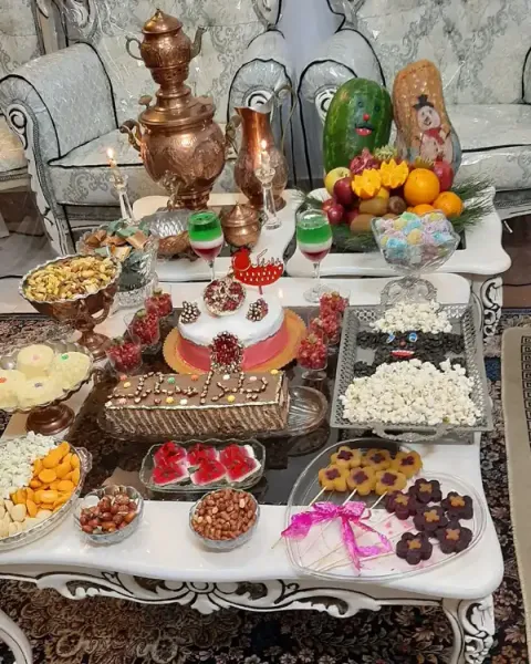 تزیین شب یلدا برای عروس اینستاگرام